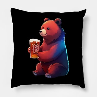 Bear and beer Pillow