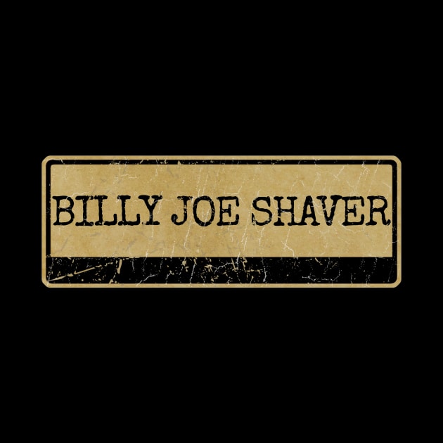 Aliska text black retro - Billy Joe Shaver by Aliska