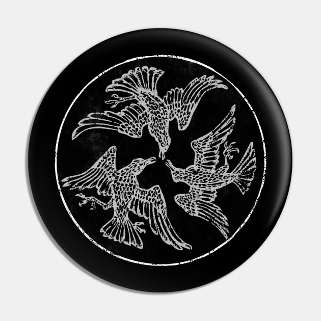 Twa Corbies (Three Ravens) Pin by Hiraeth Tees