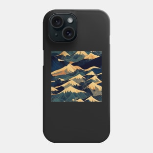 Moutains Golden ans Blue Tones Phone Case