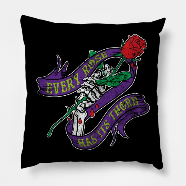 Every Rose Has Its Thorn Pillow by GMay