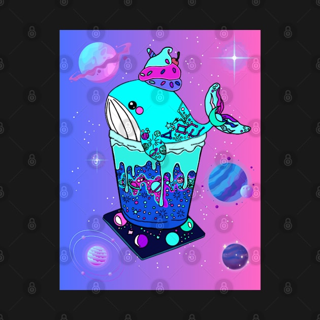 Galaxy Frappe Whale (purple/pink) by Octopus Cafe