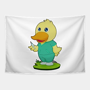 Duck Nurse Syringe Tapestry