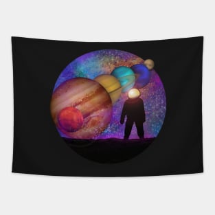 Happy Little Planets Tapestry