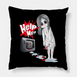 Help Me Possessed Girl - Halloween! Pillow