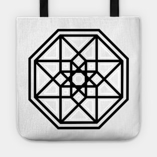 Hypercube Black and White Tote