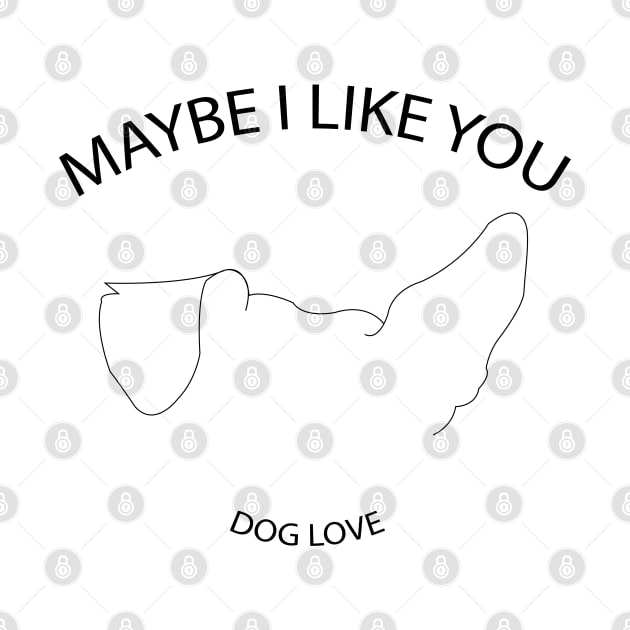 dog ears maybe i like you line art by tita