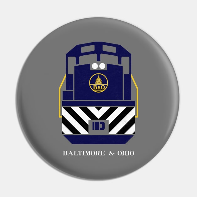 Baltimore and Ohio Train Engine Pin by Turboglyde