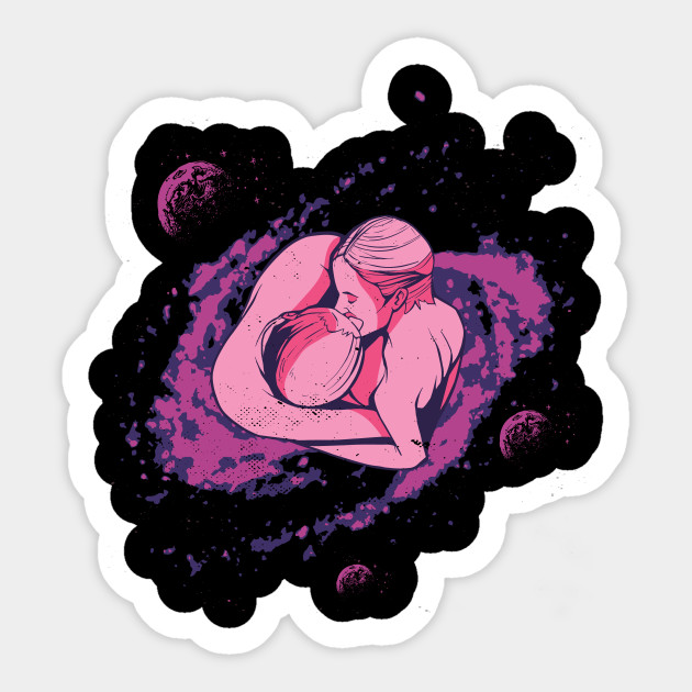 galaxy kiss - Kiss - Sticker