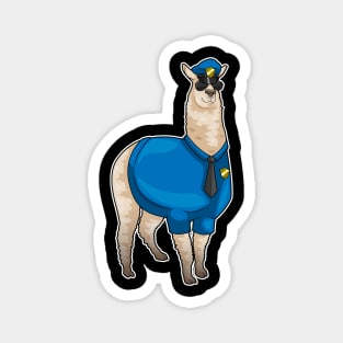 Alpaca Police Cop Sunglasses Magnet