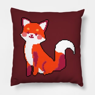 Cunning Charm: Pixel Art Fox Design for Casual Wear Pillow