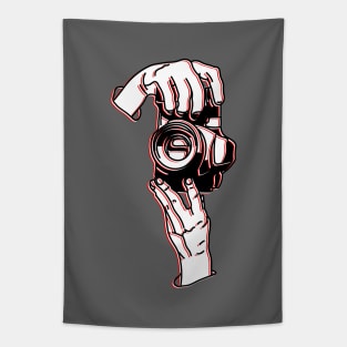 photographer reporter paparazzi photojournalist lensman shutterbug media press Tapestry