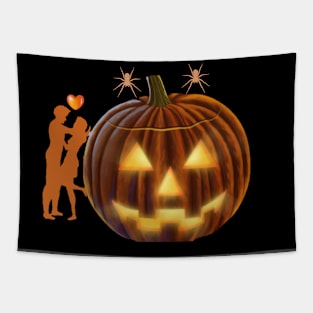 Halloween pumpkin love Tapestry