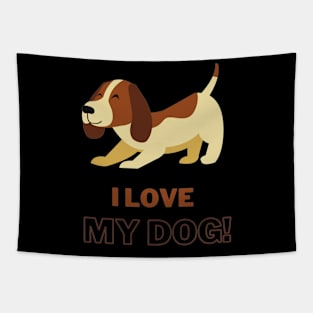 I love my dog - Dog lover Tapestry