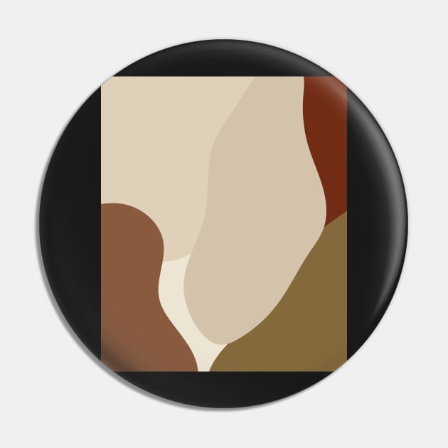 Minimal Modern  Abstract Shapes Warm Tones  Design Pin by zedonee