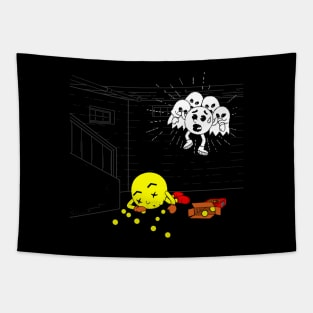 Spooky 80's Retro Video Game Ghosts Halloween Death Tapestry