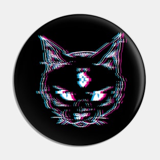 Glitch Cat Pin