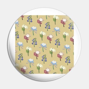 Liyue Flowers Print (Brown) Pin