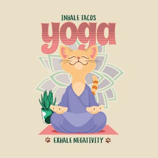 Yoga Inhale Tacos Exhale Negativity Yoga lover T-Shirt