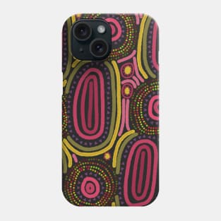 Abstract aboriginal print Phone Case