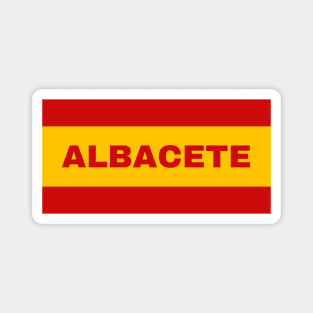 Albacete City in Spanish Flag Colors Magnet