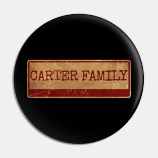 Aliska text red retro Carter Family Pin