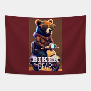 Biker Bear Tapestry