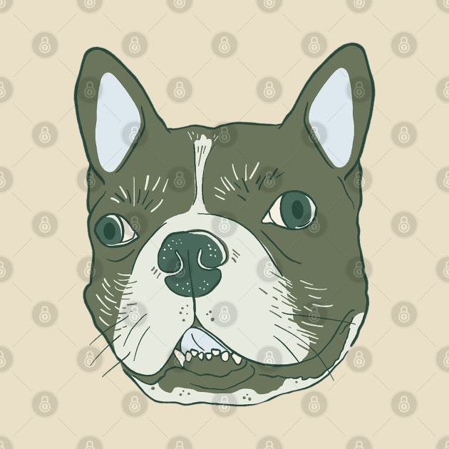 Funny Frenchie Illustration by LindsayLikesLettering