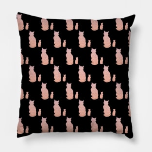 Cute Cat Pattern Hearts Pillow