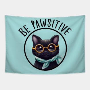 Stay Pawsitive Shirt, Be Pawsitive Shirt, Cat Positivity Shirt, Sarcastic Cat Shirt, cute paw t-shirt, Pawsitive Catitude, Funny Cat Lady Gift, Cat Mom Shirt Gift, Nerd Cat Shirt, Funny Nerdy Cat, Cute Nerd Cat Shirt, Cute Nerd Shirt, Cat Owner Gift Tee Tapestry
