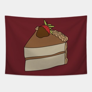 Strawberry Cake Slice by Courtney Graben Tapestry