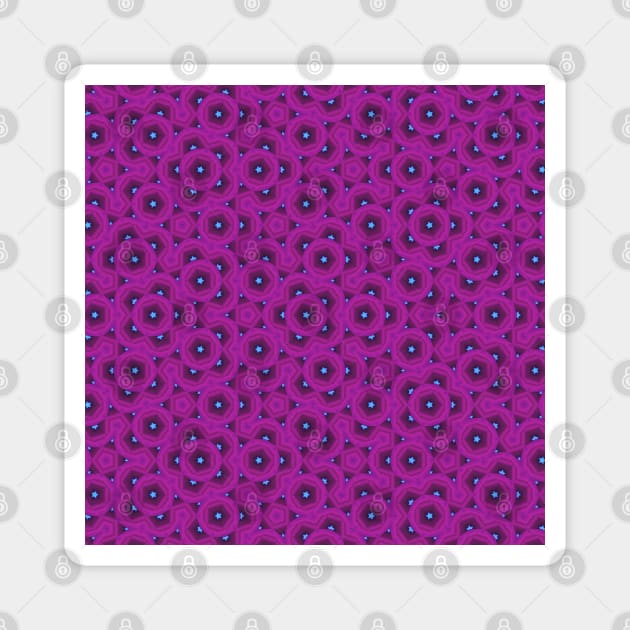 Purple and Blue Pattern Magnet by RdaL-Design
