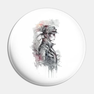 Steampunk Water Colour Woman - V1.05 Pin