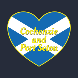 Cockenzie and Port Sefton Scotland UK Scotland Flag Heart T-Shirt