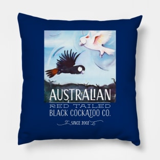 Australian Red-Tailed Black Cockatoo Pillow