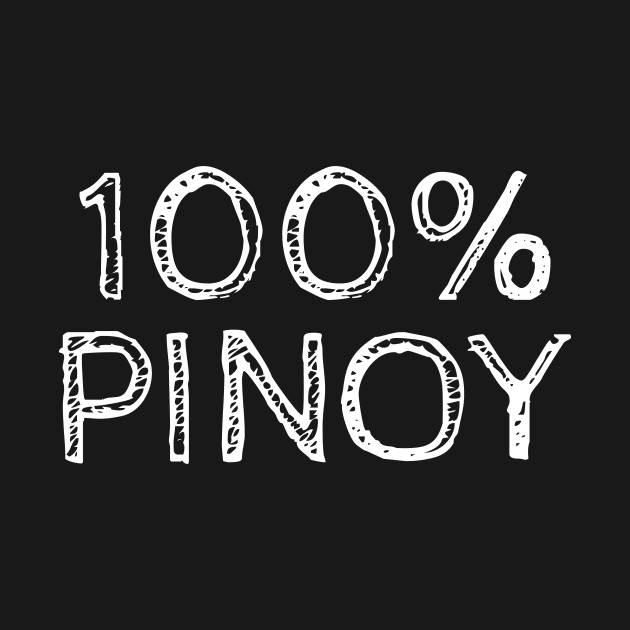 100% Pinoy Proud Fil-Am Filipino American Pinoy Pride Philippines USA Tandem Design Gift Idea by c1337s
