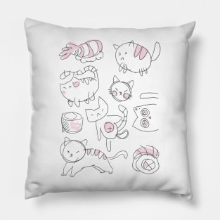 Bad Cat Doodles Pillow