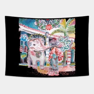 Elephant Lakshmi Tapestry