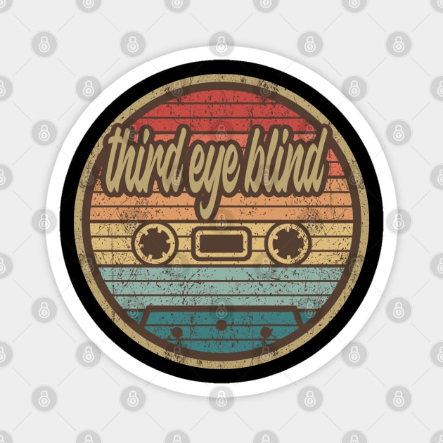 third eye blind cassette retro circle Magnet by penciltimes