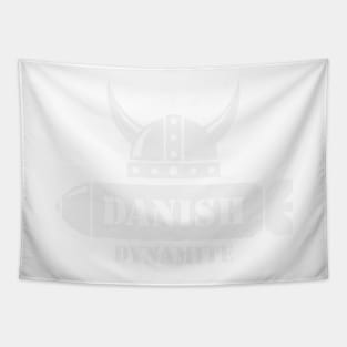 Danish Dynamite (Denmark / Football / Viking / Missile / White) Tapestry