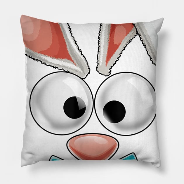 Easter Bunny Costume Face Pillow by Xamgi