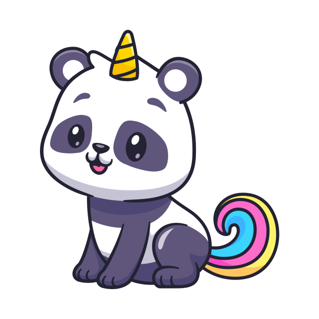 Cute Panda Unicorn Cartoon by Catalyst Labs