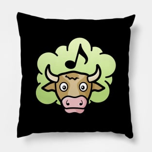 Cow Methane Cartoon Pillow