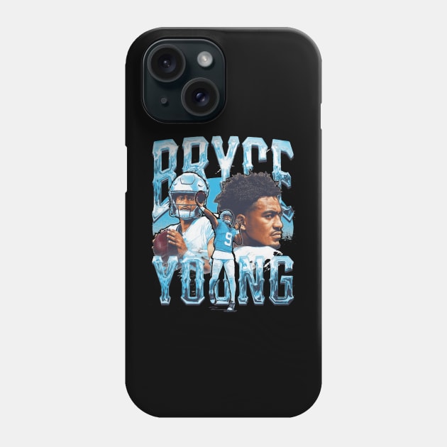 Bryce Young Carolina Vintage Phone Case by ClarityMacaws