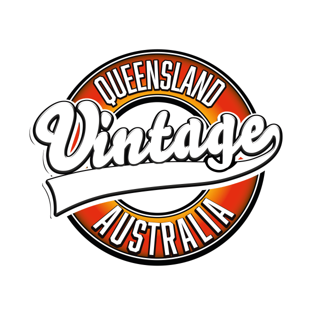 Queensland australia vintage style logo by nickemporium1