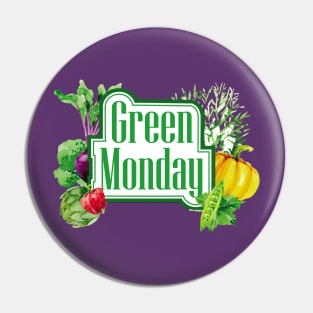 Live well eat well - Green Monday Pin