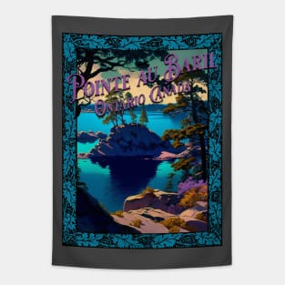 Point Au Baril Vintage Blue Tapestry