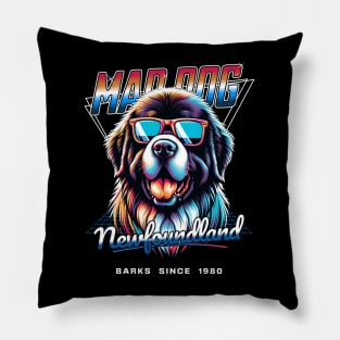 Mad Dog Newfoundland Dog Pillow