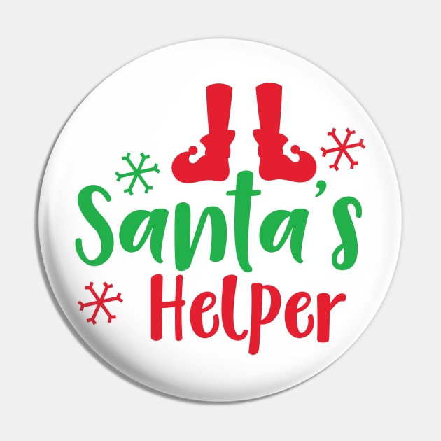 Santa's Helper, Elf Shoes, Snowflakes, Christmas Pin by Jelena Dunčević