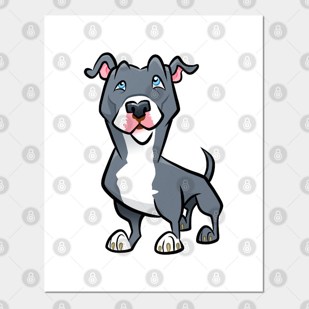 Blue Pit Bull Pit Bull Posters And Art Prints Teepublic Uk